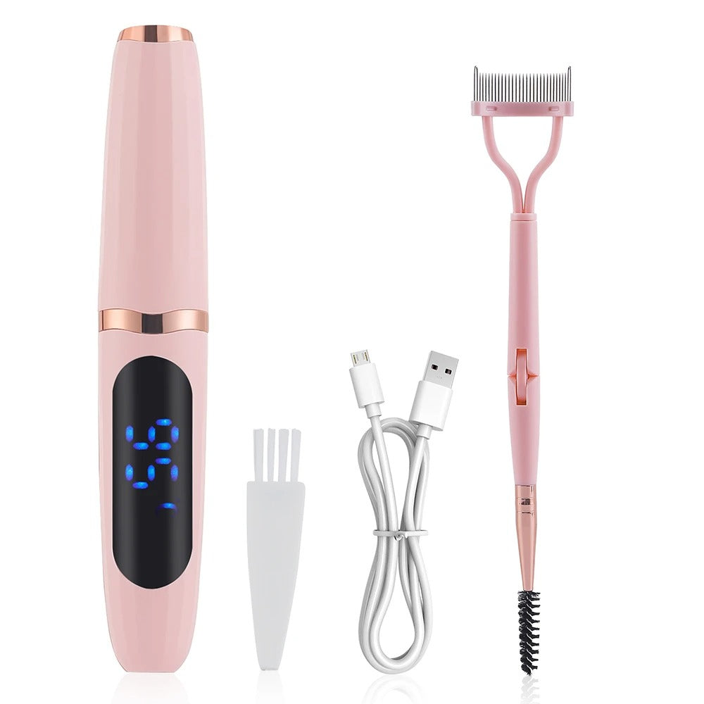 Electric Eyelash Curler – Long-lasting Curling Perm with Heating Eyelash Comb & Styling Makeup Tool