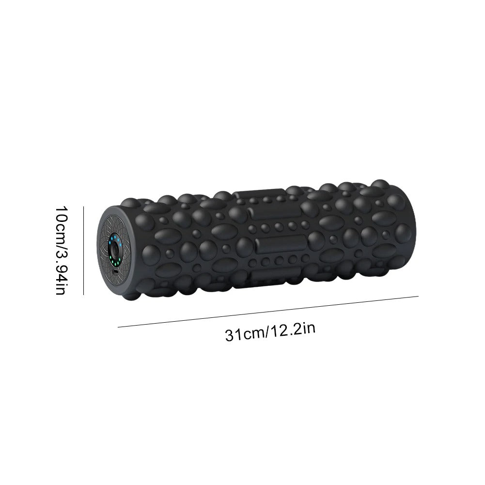Electric Vibrating Foam Roller – Rechargeable Massage Column with 5 Modes for Bodybuilding and Recovery