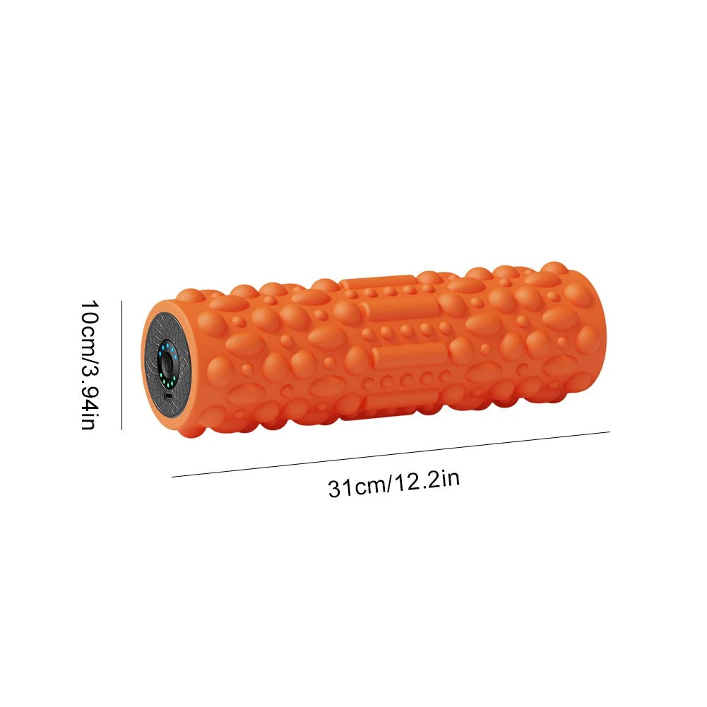 Electric Vibrating Foam Roller – Rechargeable Massage Column with 5 Modes for Bodybuilding and Recovery