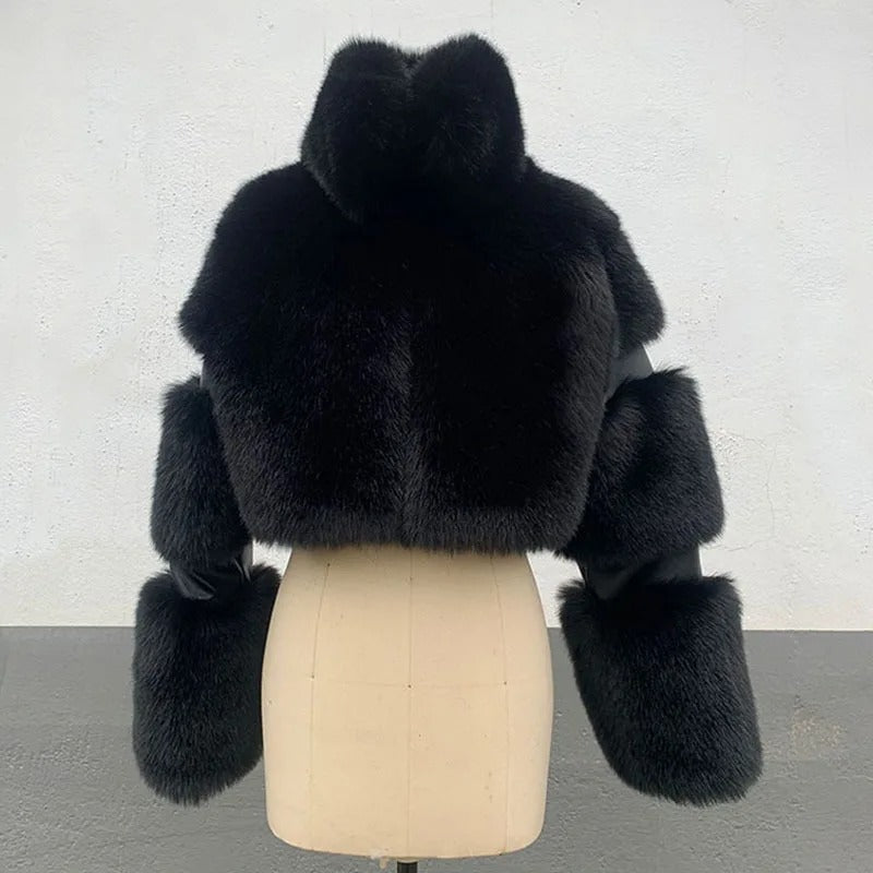 Autumn Winter Women’s Short Faux Fur Coat