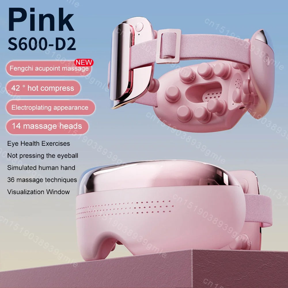 Acupoint Vibration Eye Care Instrument – Hot Compress & Visualization Eye Massager for Fatigue Relief, Dry Eyes & Relaxation